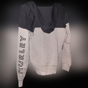 Hurley Boys Size L Dri Fit Solar Colorblock Full-Zip Hoodie Black/Gray